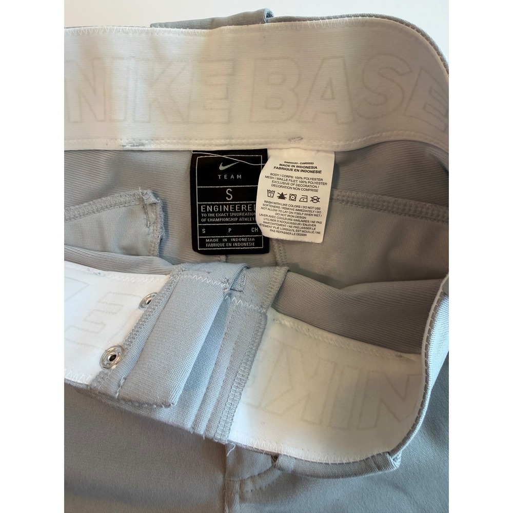 Nike‎ Team Baseball Pants Grey Mens Small Engineered Mesh Trousers - Picture 4 of 5